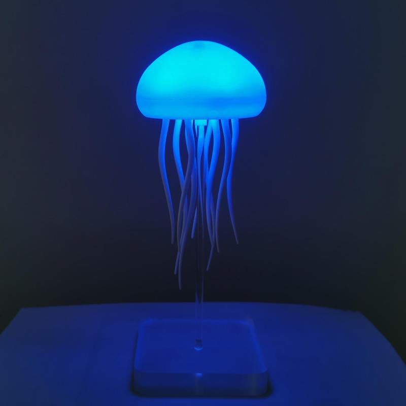 Enchanting Jellyfish LED Night Light - Rechargeable Table Lamp for Bedroom & Living Room Décor